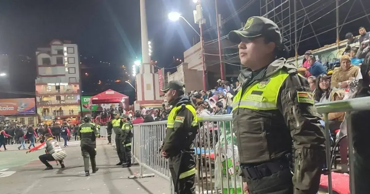 Seguridad policial en el último convite de Oruro.
