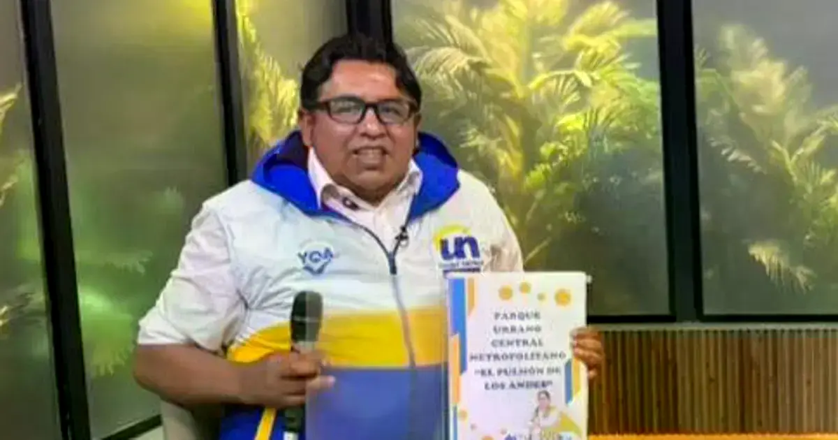 El candidato de Unidad Nacional (UN) a la Alcaldía de El Alto, Yoacir Calamani.