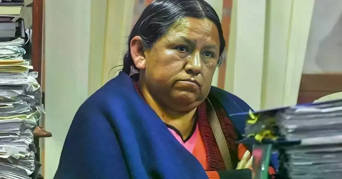 La exministra de Evo Morales, Nemesia Achacollo