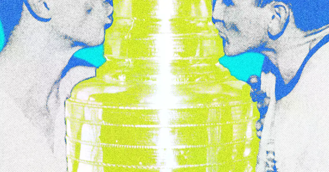 Ilustración sobre la serie de hockey 'Heated Rivalry' y su impacto.
