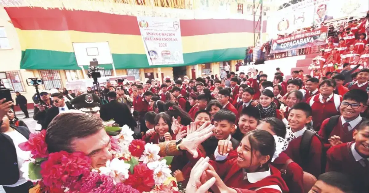 El presidente Rodrigo Paz durante un acto público.