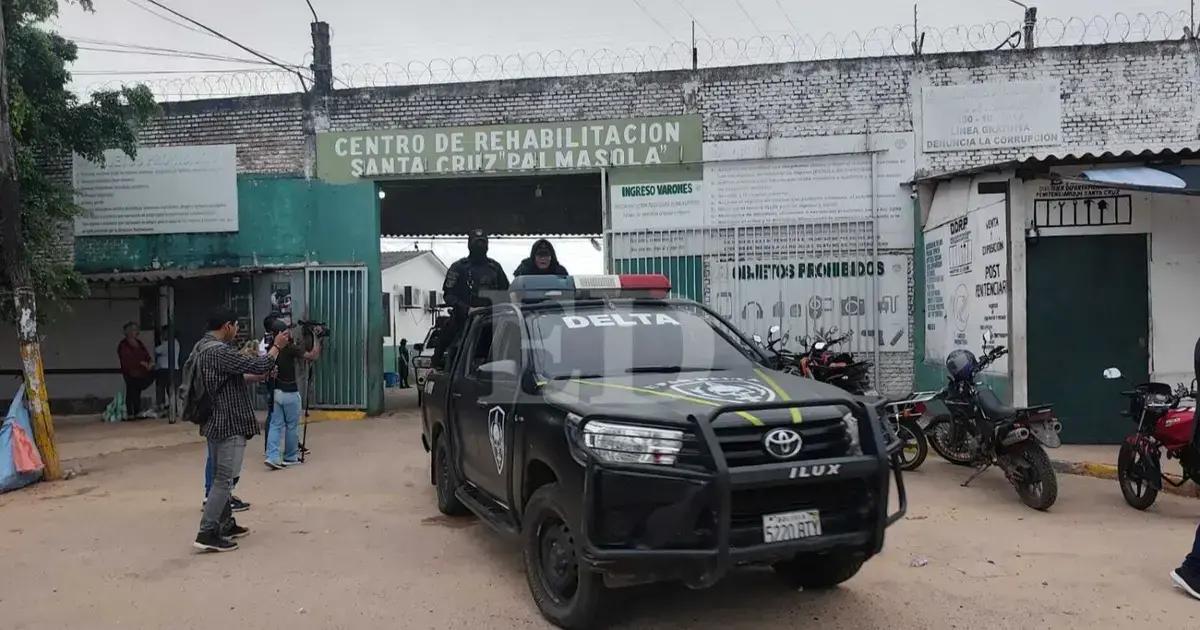 Operativo de requisa en el interior de la cárcel de Palmasola