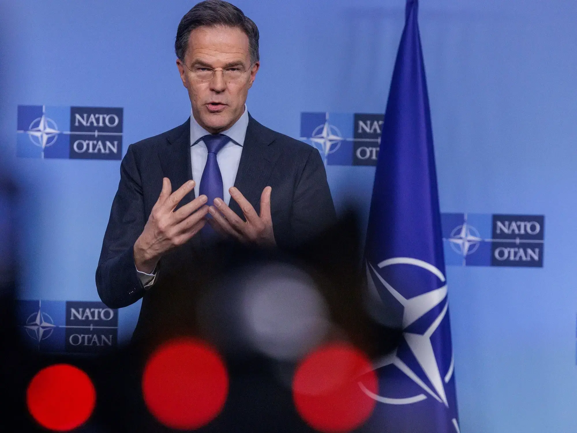 El secretario general de la OTAN, Mark Rutte, en un encuentro en Bruselas.