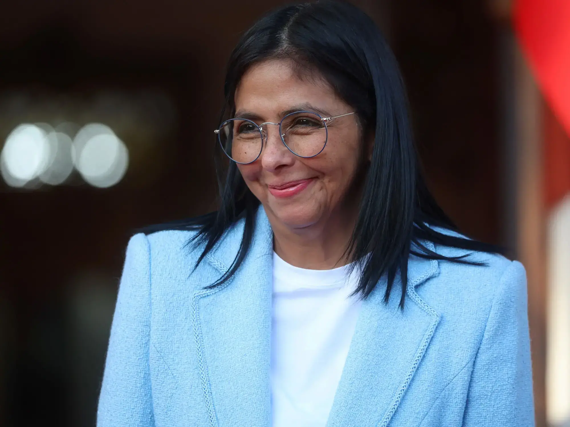 La presidenta encargada de Venezuela, Delcy Rodríguez, en Caracas.