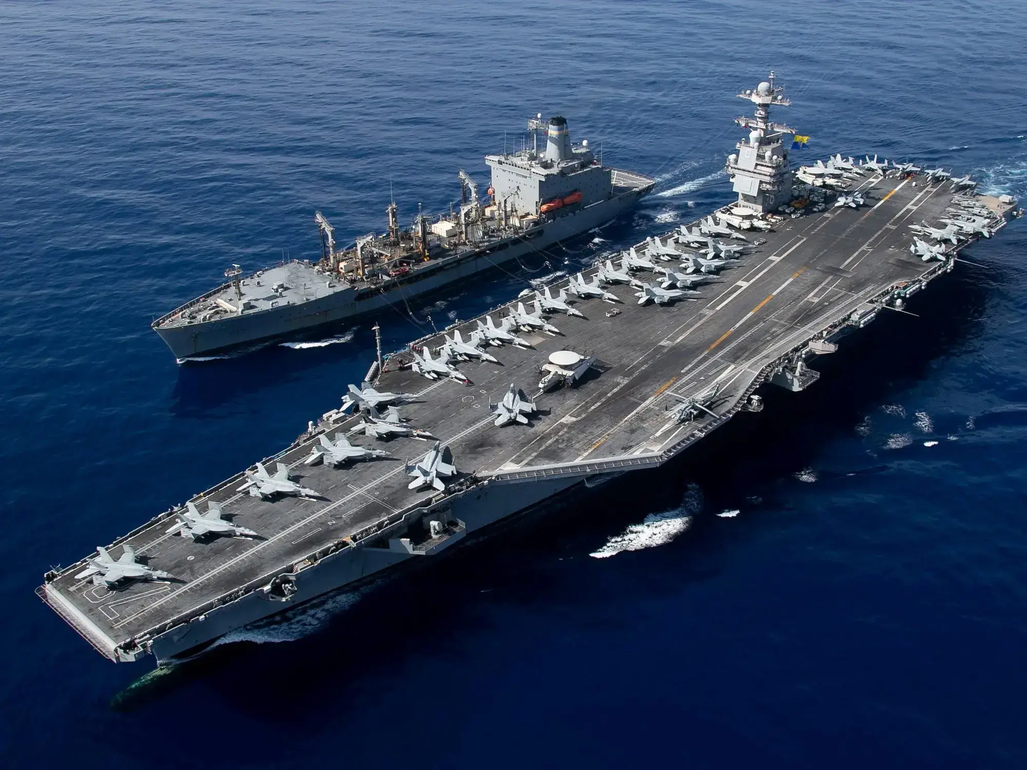 El portaviones USS Gerald R. Ford, el más grande del mundo.