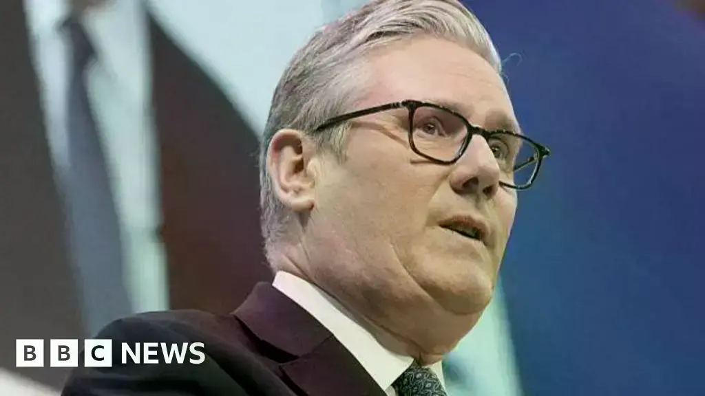 El primer ministro británico, Keir Starmer, pronuncia su discurso en Múnich.