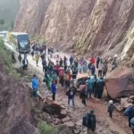 La ABC cierra la carretera Cochabamba-Oruro por un derrumbe de gran magnitud