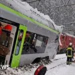 Cinco heridos tras descarrilar un tren suizo por posible alud