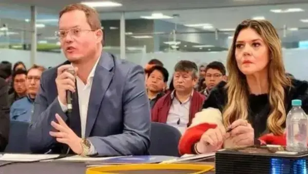 Expresidente de YPFB, Armin Dorgathen, y la exgerente Gabriela Delgadillo.