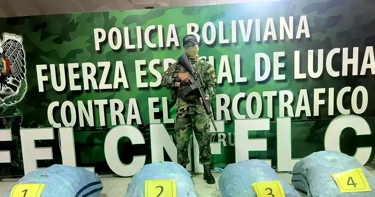 La marihuana estaba oculta en las bolsas de yute.