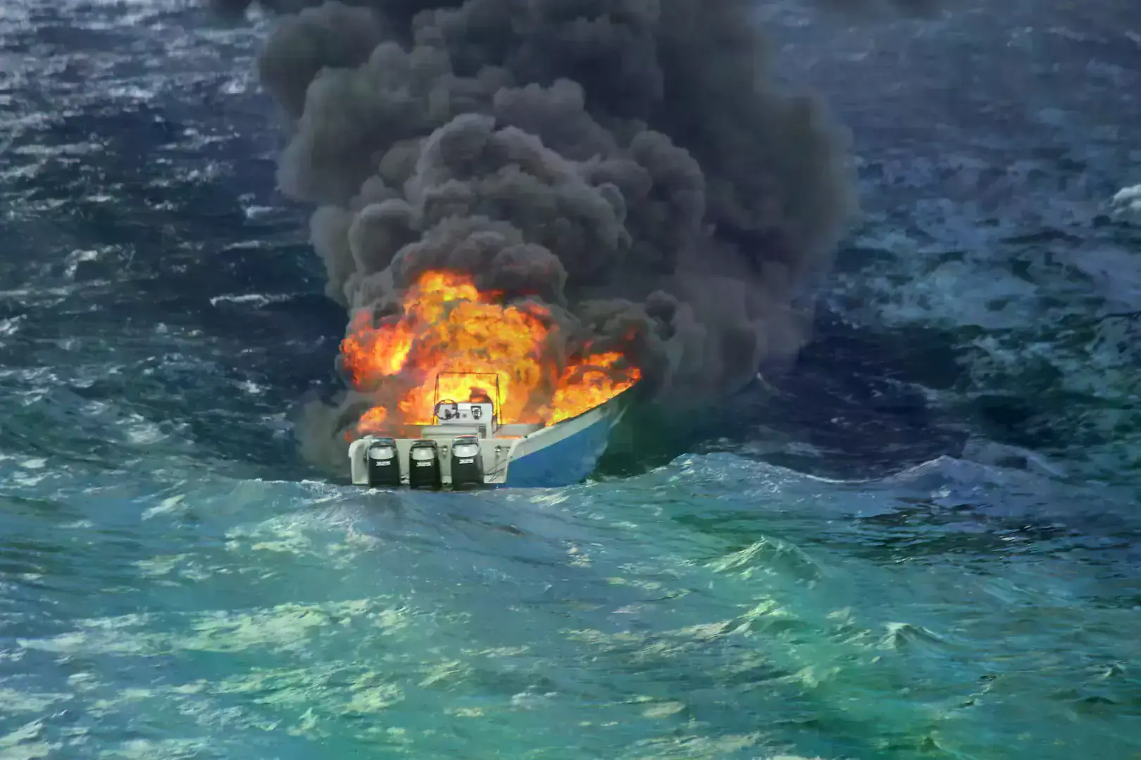 Imagen de referencia de una embarcación en el mar.