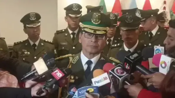 El subcomandante general de la Policía Boliviana, general Juan Peña.