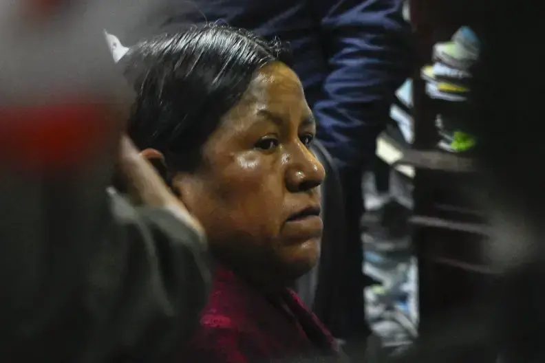 La exministra, Nemesia Achacollo.