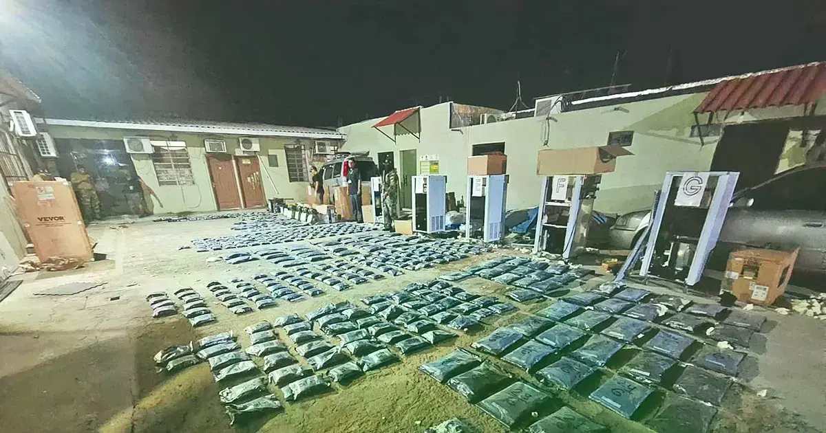 El cargamento de marihuana detectado en el aeropuerto de Viru Viru luego de ser transportado de EE.UU.
