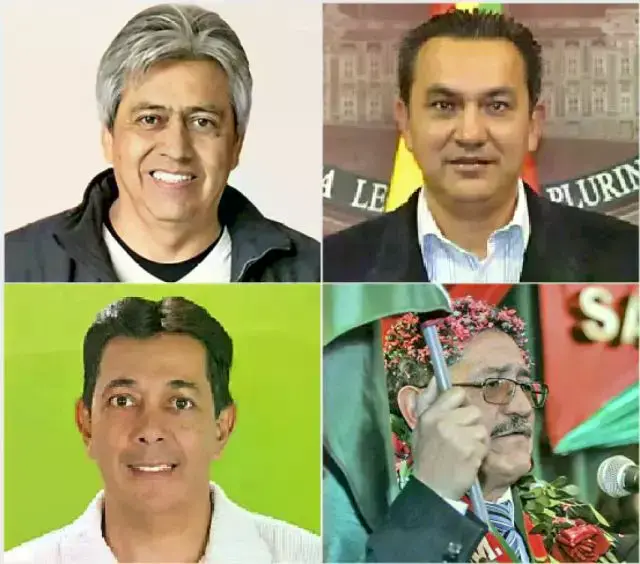 Inhabilitados. Mario Cossío, Yerko Núñez, Víctor Hugo Zamora y Edgar Bazán.
