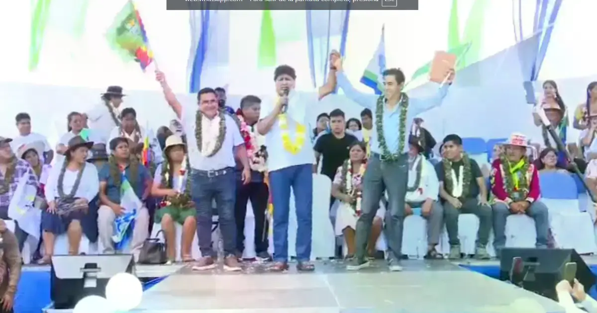 Evo Morales durante un acto de proclamación de candidatos en Chimoré.