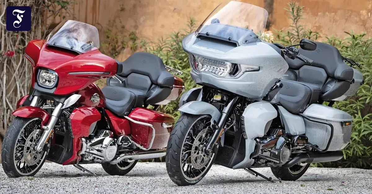 Los nuevos modelos Street Glide y Road Glide Limited de Harley-Davidson.