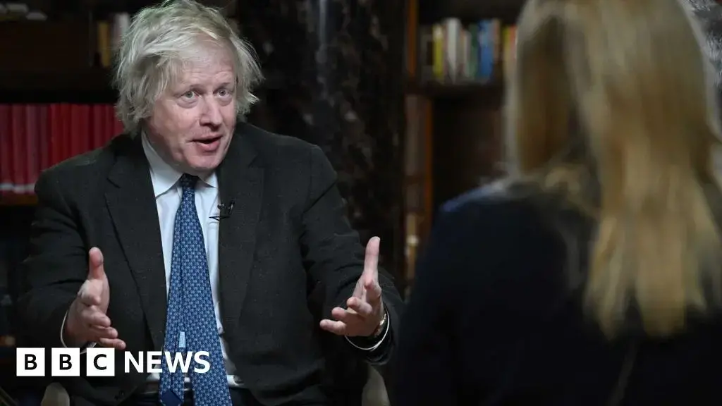 Boris Johnson durante la entrevista en Sunday with Laura Kuenssberg