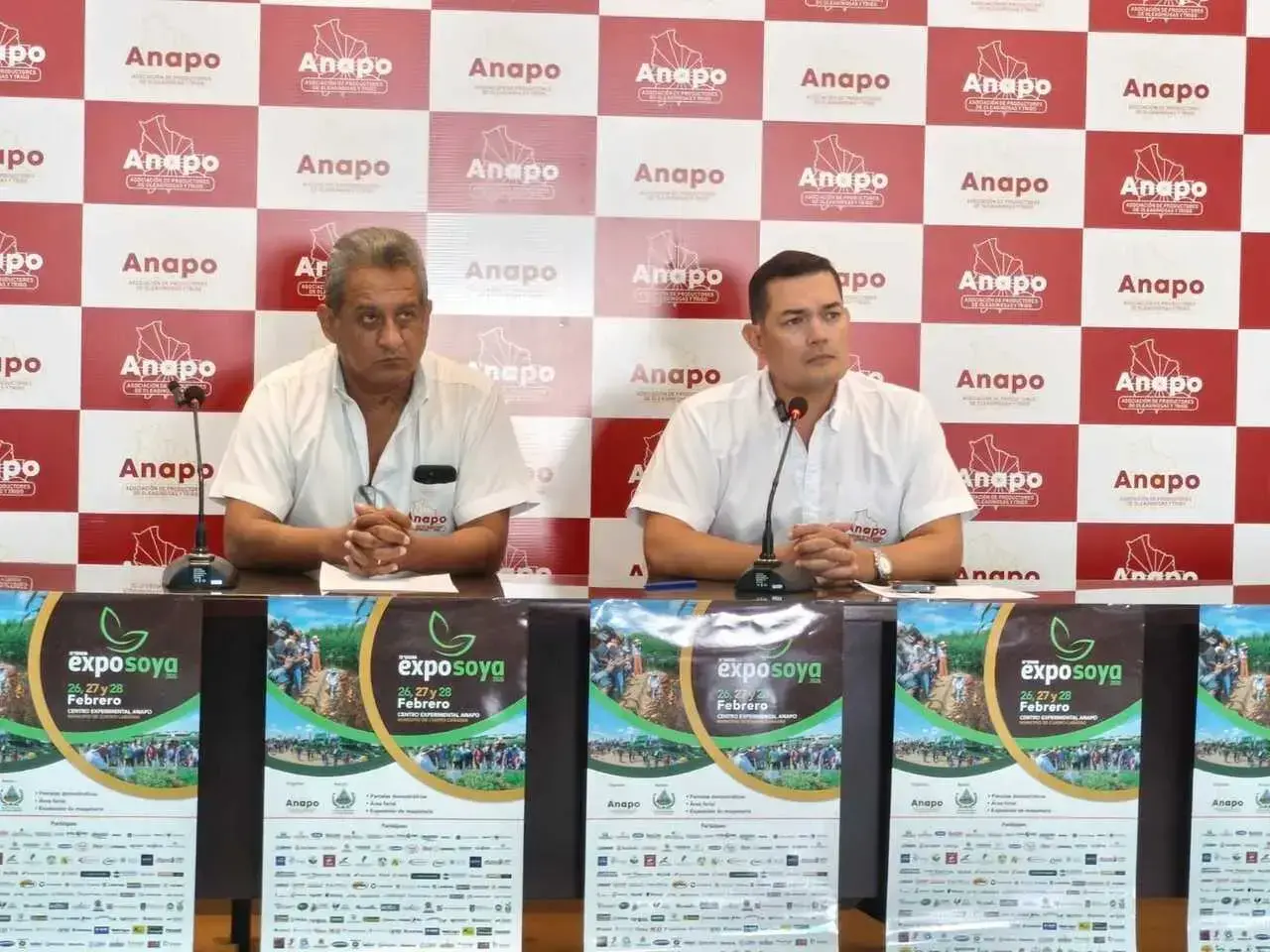 Representantes de la Anapo, en el lanzamiento de la Exposoya 2026.