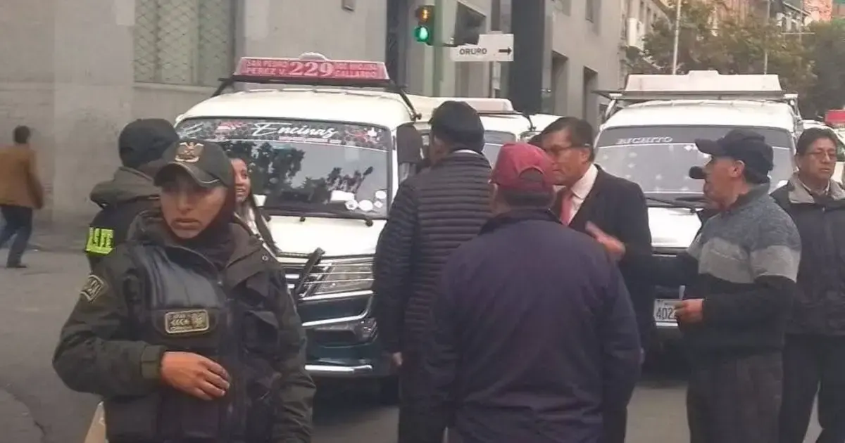 Bloqueo en el centro de La Paz.