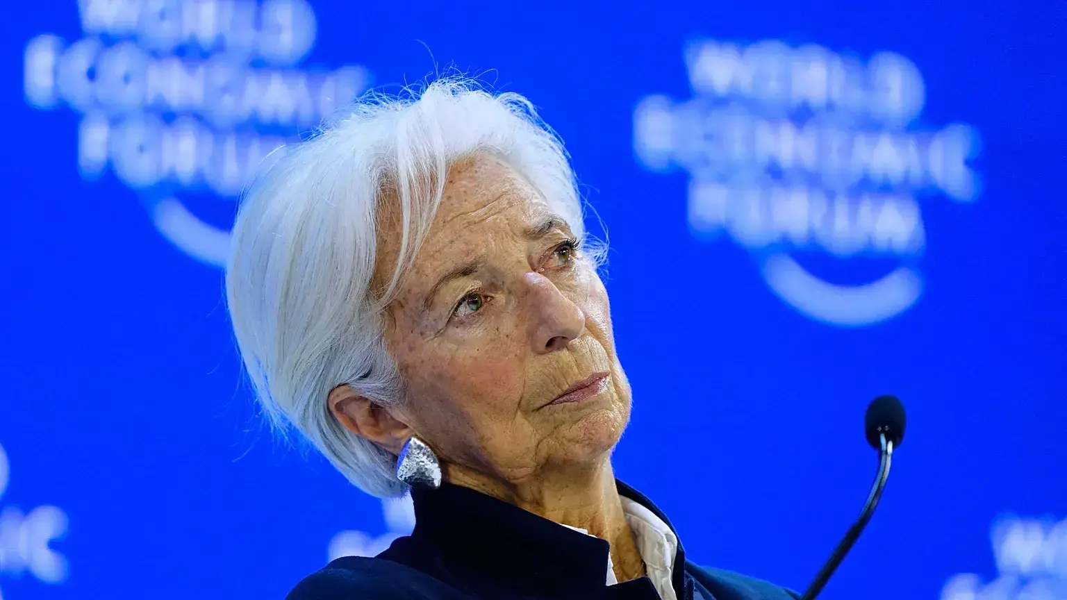 La presidenta del Banco Central Europeo, Christine Lagarde, asiste al Foro Económico Mundial en Davos, Suiza, el 23 de enero