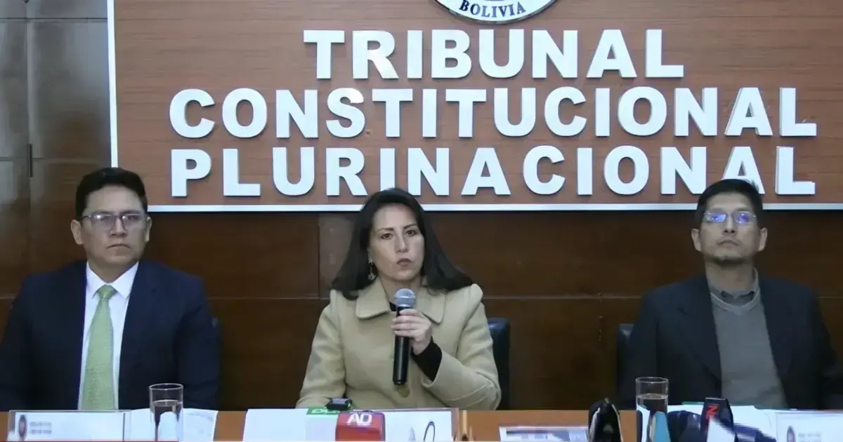Magistrado del TCP, en conferencia de prensa, este lunes 23 de febrero.