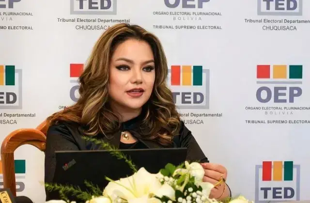 La vicepresidenta del TSE, Ximena Camacho.