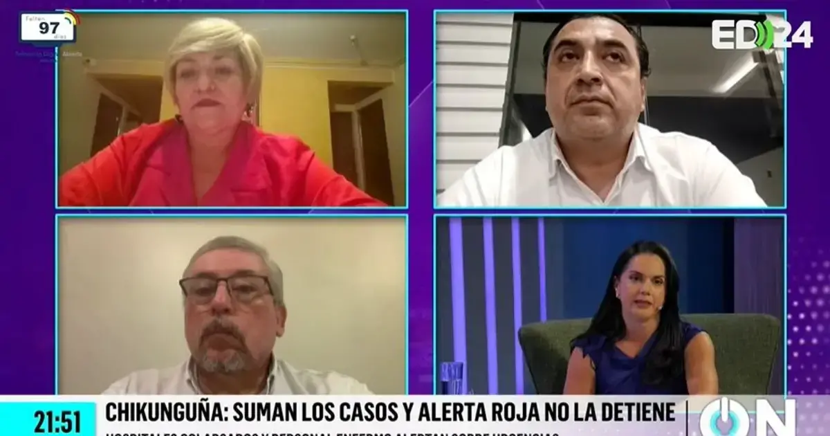 Autoridades de salud durante una entrevista en el programa Otra Noche.