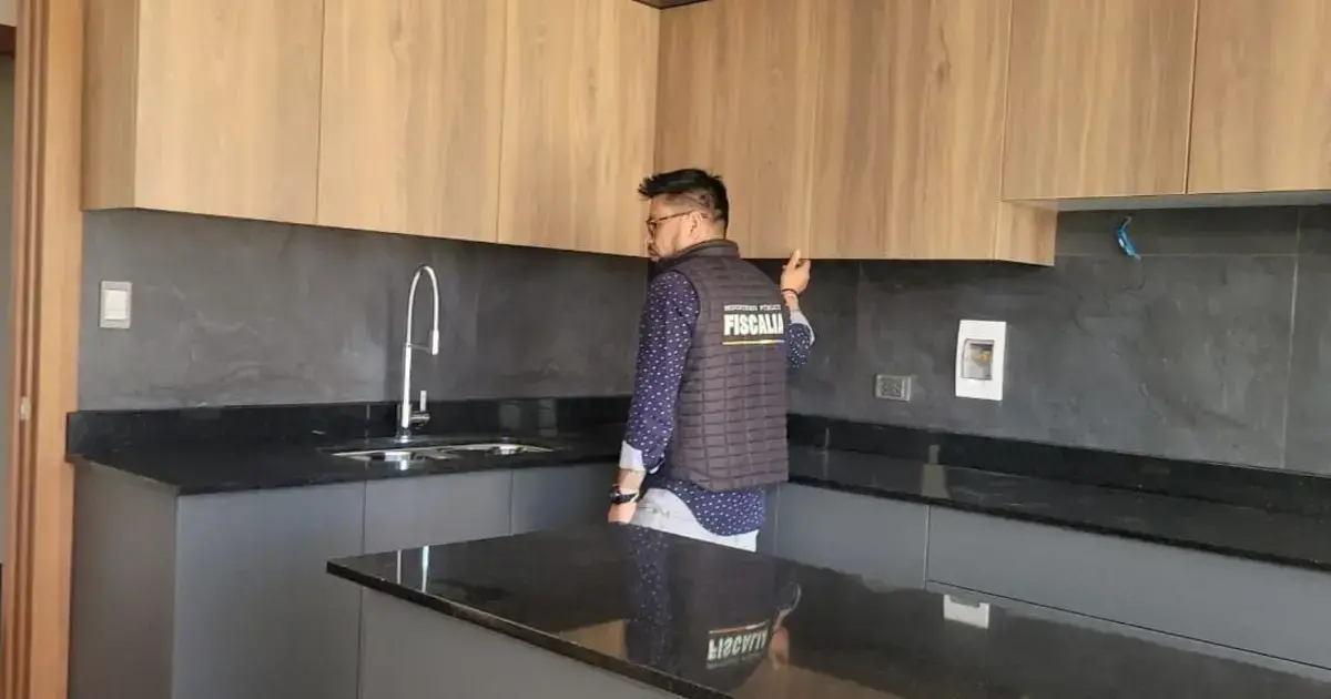 La cocina del departamento ahora secuestrado.