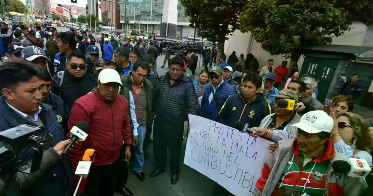 Protesta de choferes.