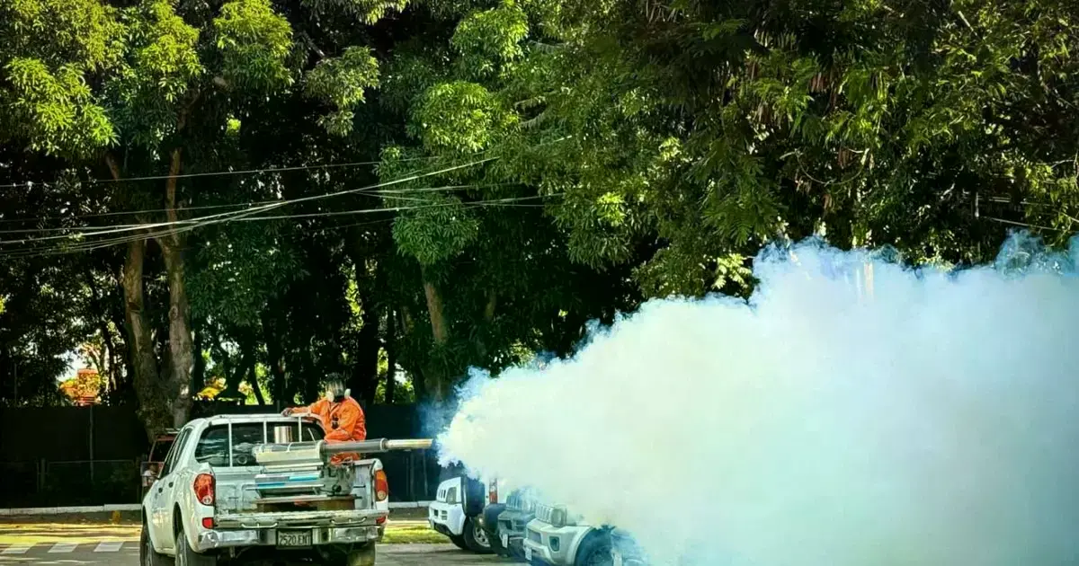 Fumigación en barrios de la capital cruceña