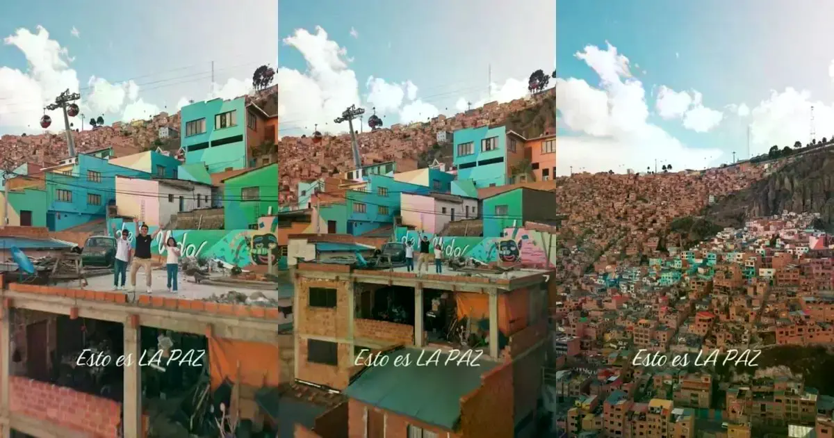 Vista aérea del barrio Chualluma en las Laderas Paceñas de La Paz.