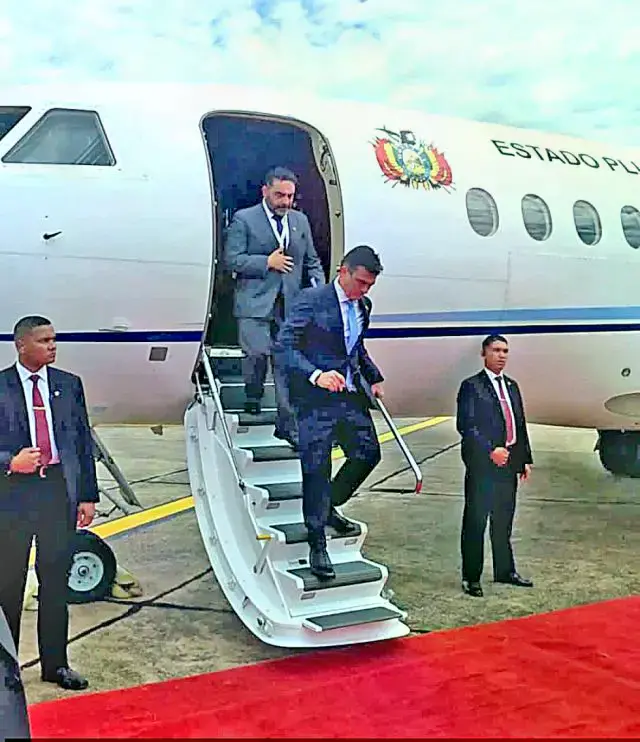 El expresidente Rodrigo Paz, en enero, cuando viajó a Paraguay.