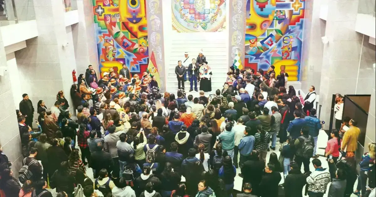 El expresidente Luis Arce se despidió de funcionarios públicos la noche del 7 de noviembre de 2025.