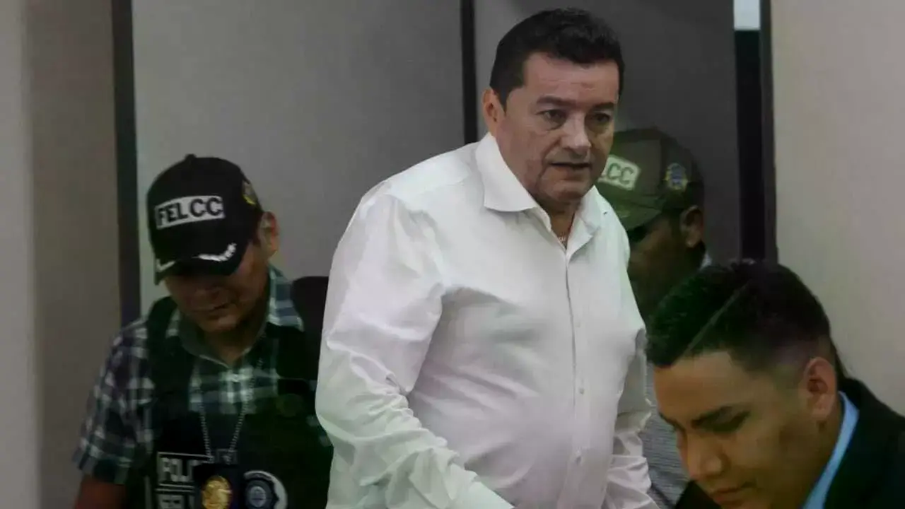El alcalde de Santa Cruz de la Sierra, Jhonny Fernández, durante su audiencia cautelar.