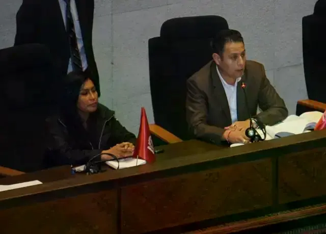 Lara durante la sesión de la Asamblea este viernes.