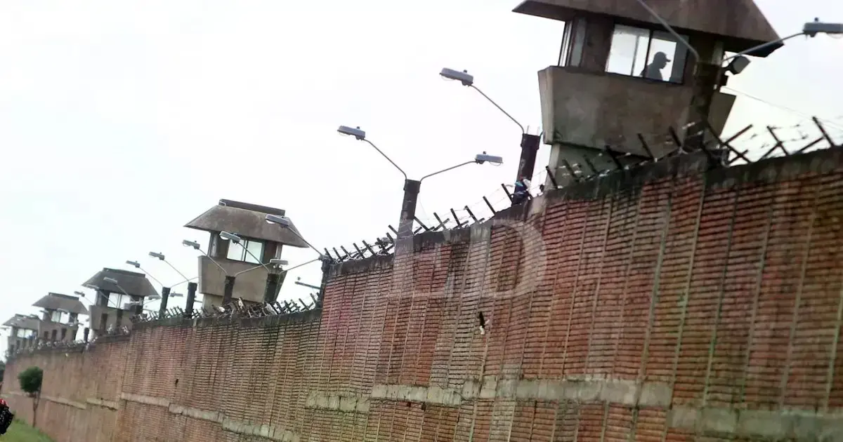 Una vista satelital de la cárcel de Palmasola.