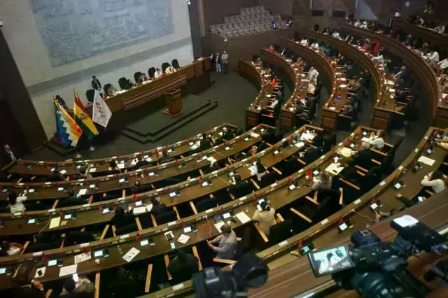 Sesión en la Cámara de Diputados de Bolivia.