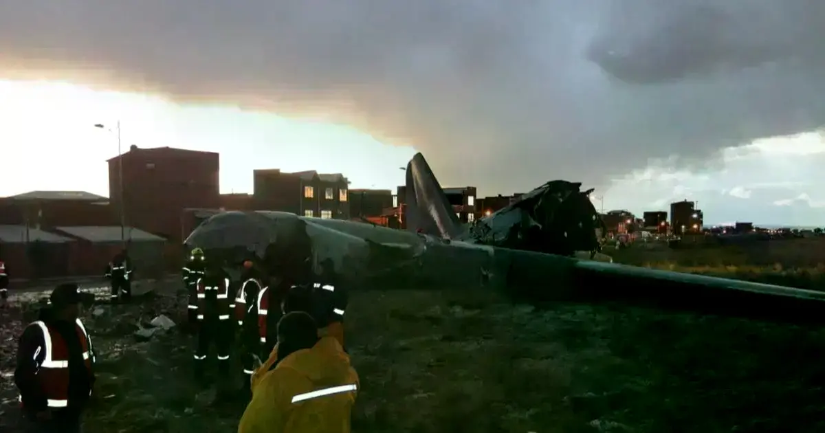 Accidente aéreo en El Alto