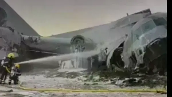 El Hercules C-130 siniestrado en el aeropuerto internacional de El Alto