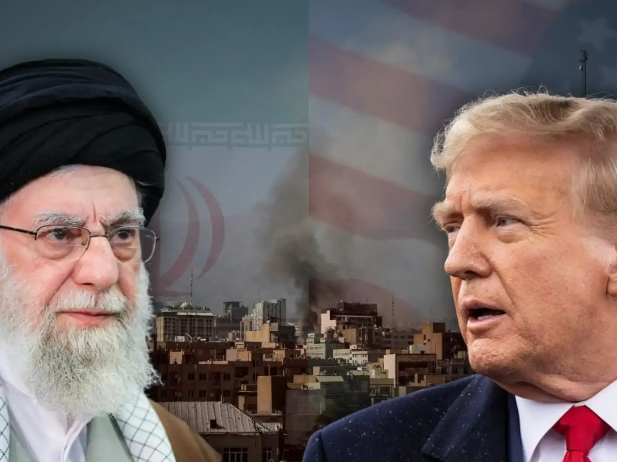 El ayatolá iraní Ali Khamenei y el presidente estadounidense Donald Trump.