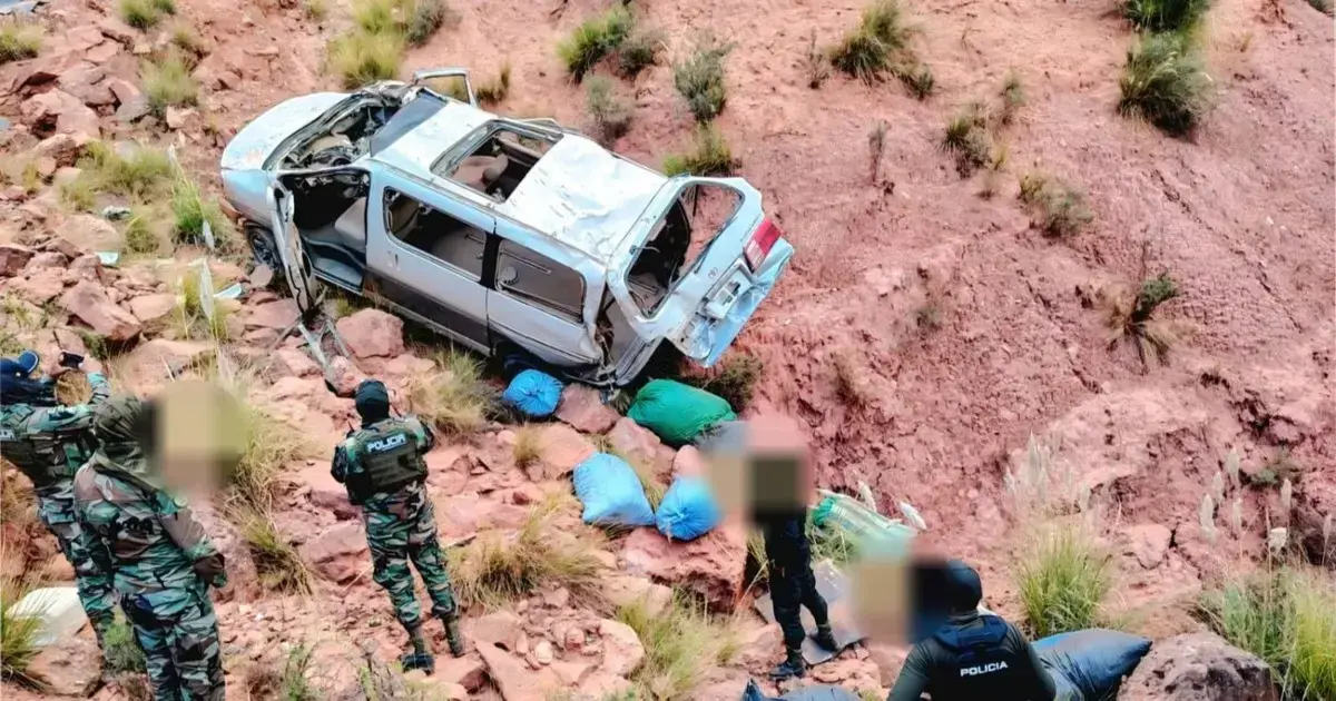 Las bolsas de marihuana incautadas tras el accidente.
