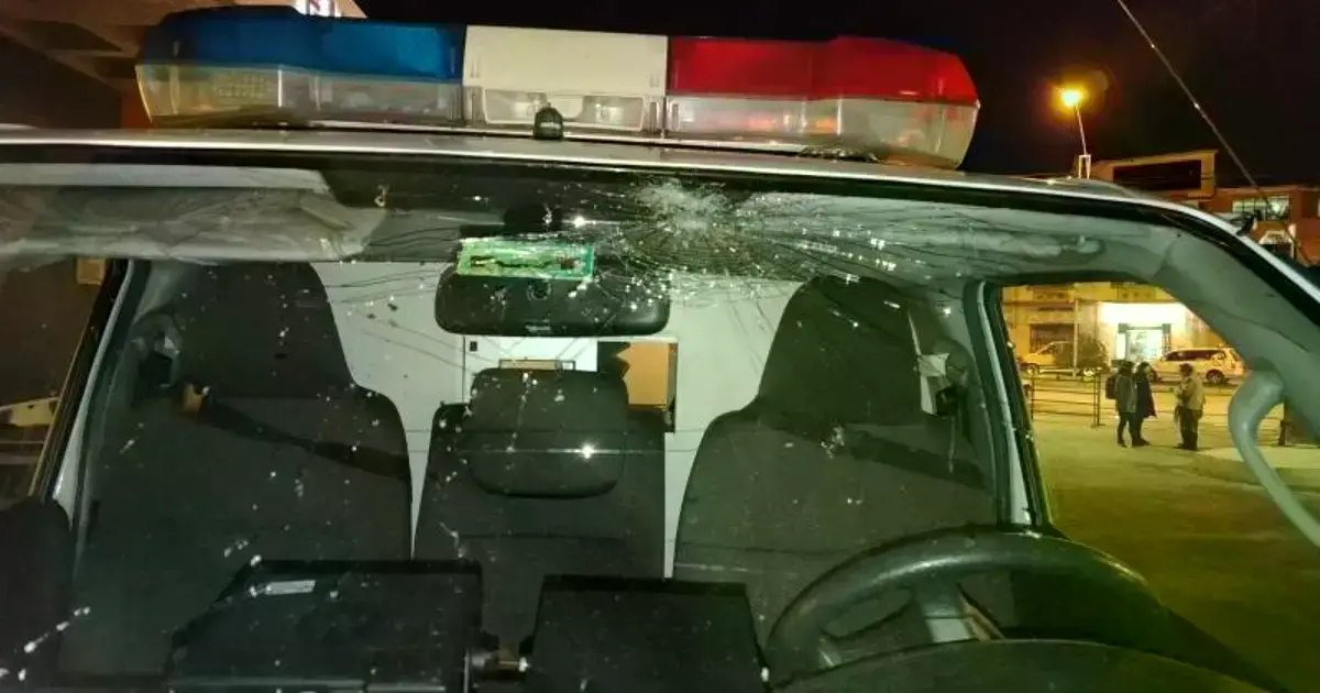 Una ambulancia destrozada