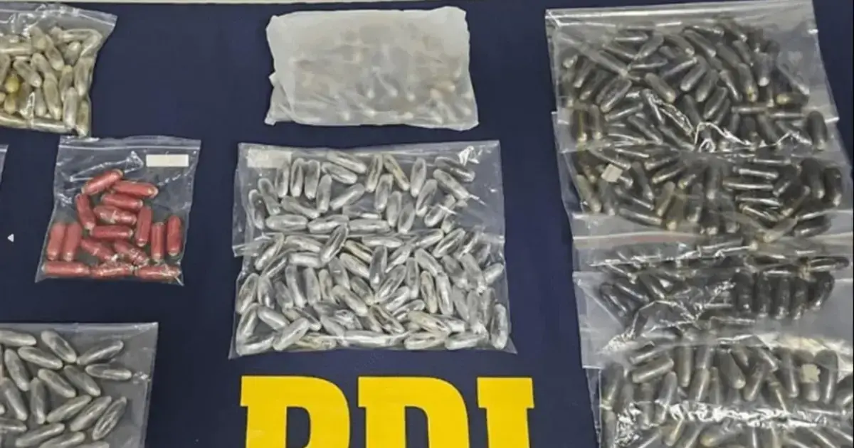 Las cápsulas de droga decomisadas