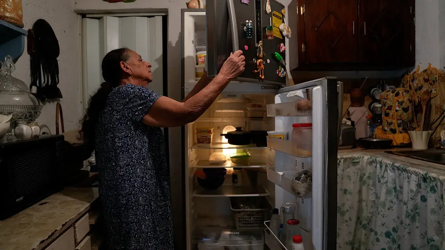 Interior de un frigorífico doméstico.