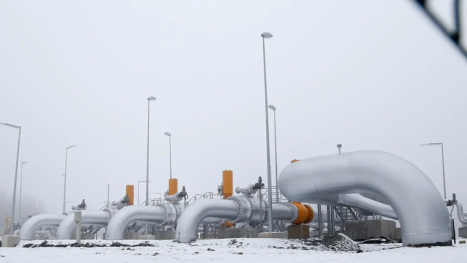 Archivo - Estación de un gasoducto de gas natural en la República Checa.
