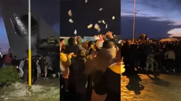 Una gran cantidad de personas ingresaron hasta el área del accidente para sustraer dinero.