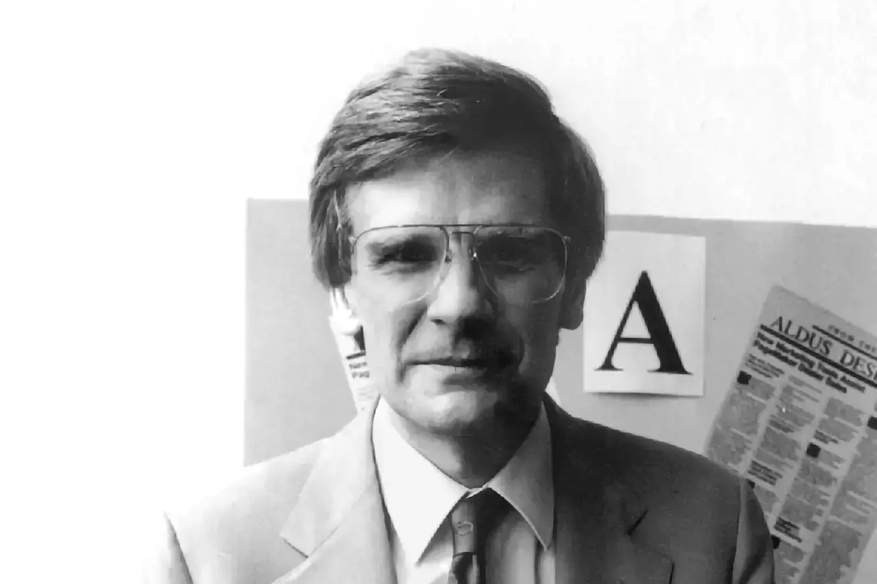 Paul Brainerd, presidente de Aldus y creador de PageMaker, en 1986.