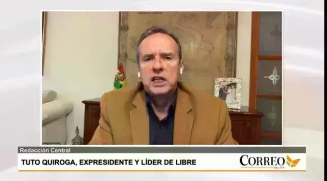 El expresidente Tuto Quiroga, en entrevista en Correo del Sur Radio.