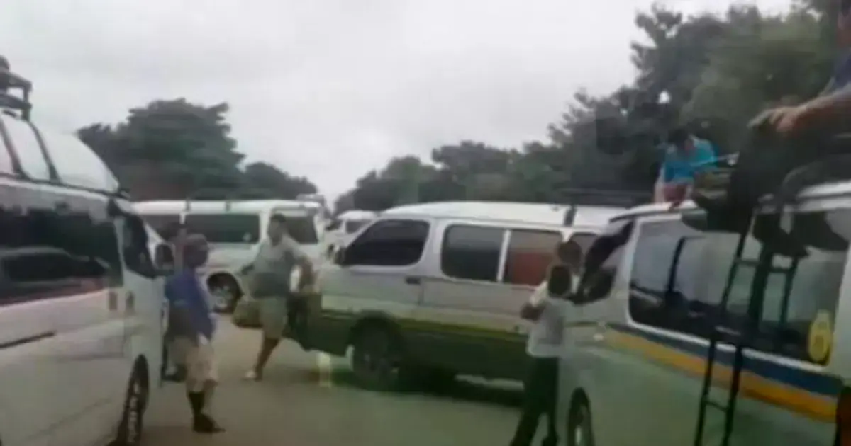 Bloqueo en el sector de Cabezas